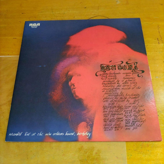Hot Tuna - Hot Tuna Vinyl LP Japan 1970 Blues Rock Recorded Live Berkeley