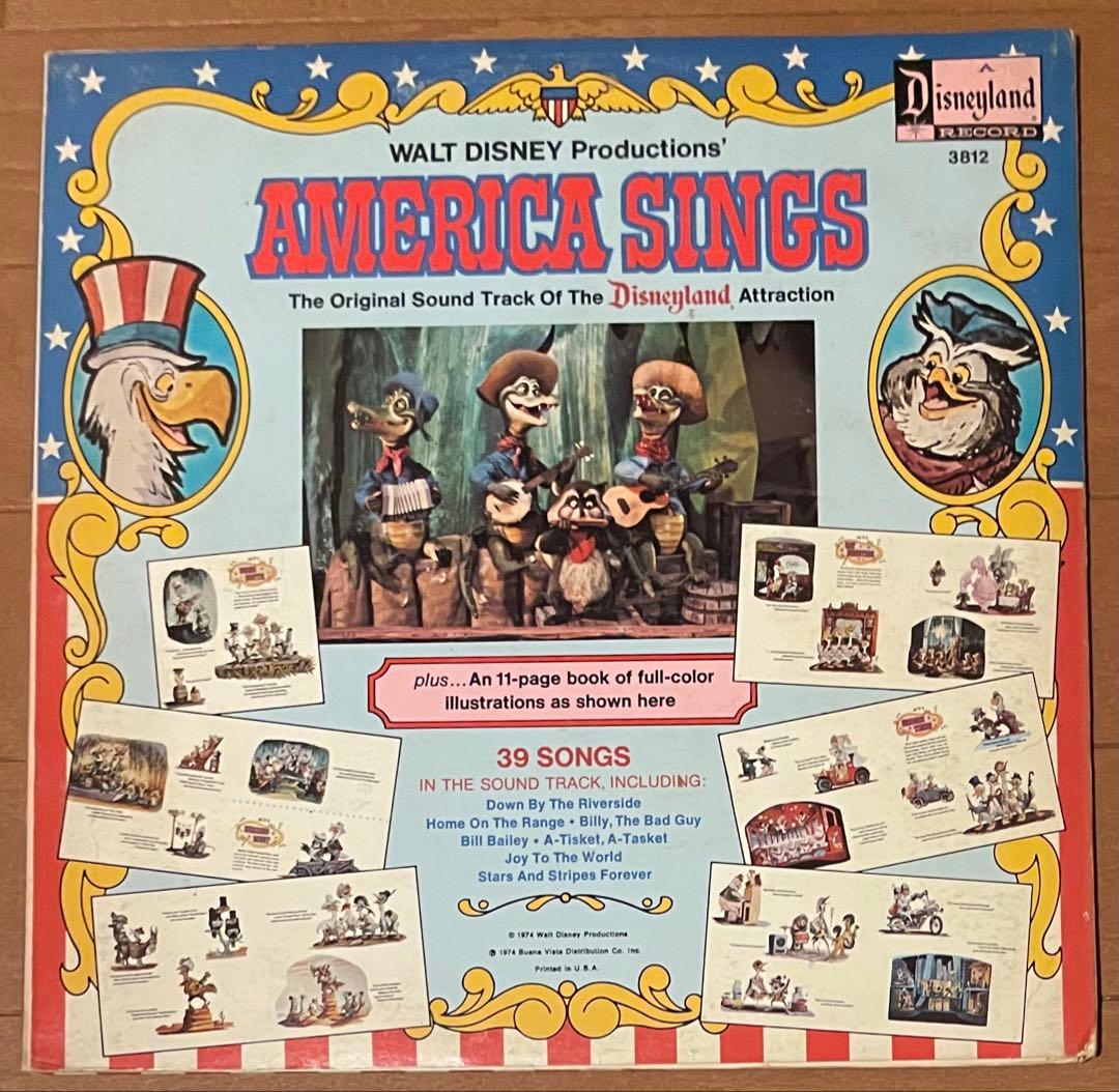 Walt Disney America Sings 1974 Vinyl LP Original Soundtrack w/ Booklet Disneylan