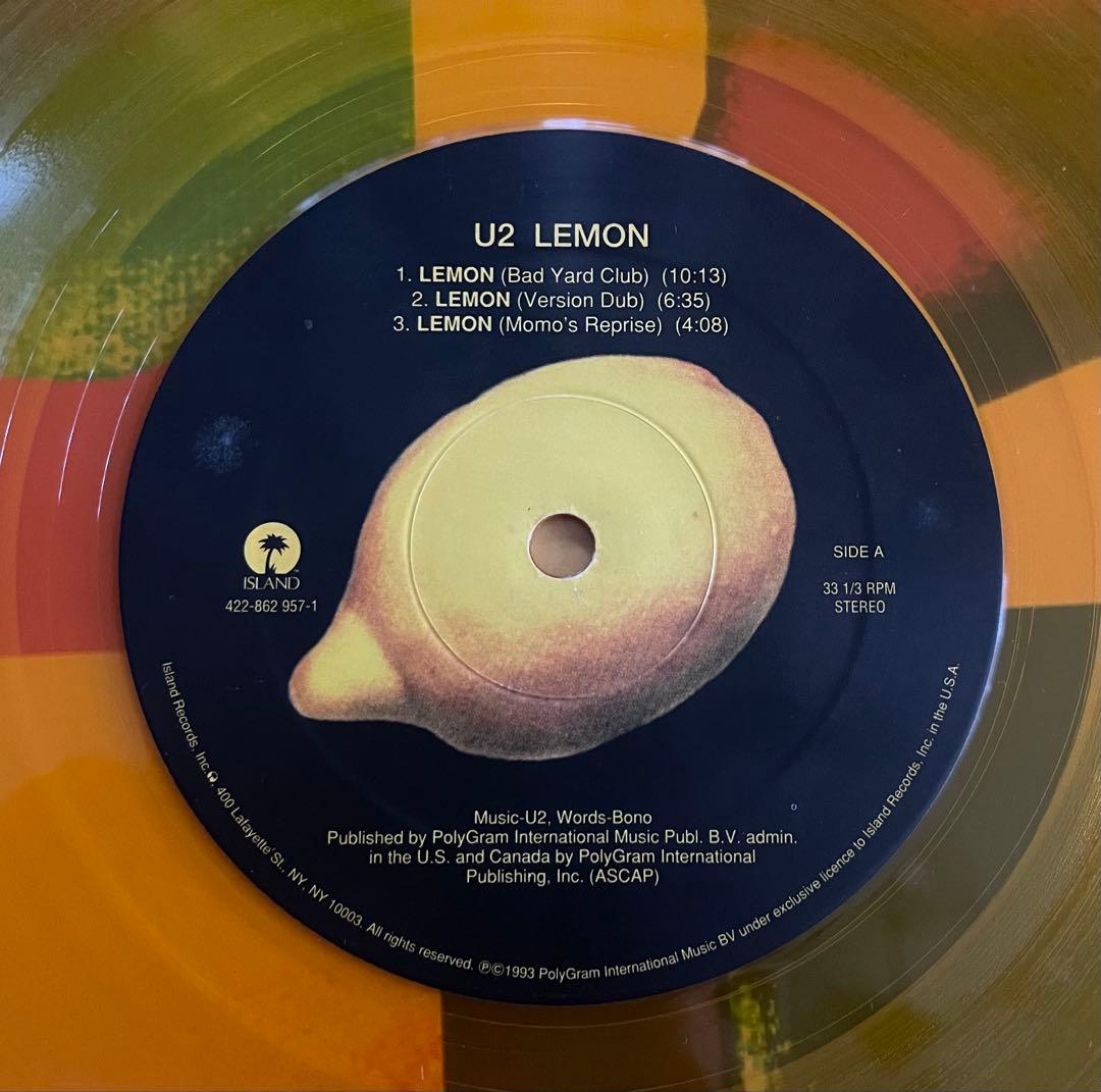 U2 - Lemon (Remixes) Limited Edition Yellow Vinyl 12" Single