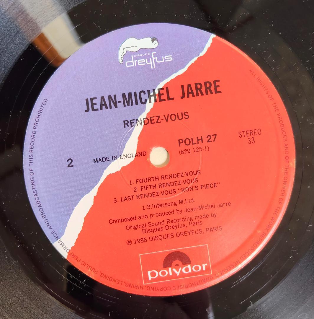 Jean-Michel Jarre - Rendez-Vous LP 1986 UK Pressing Electronic Synth Pop Vinyl