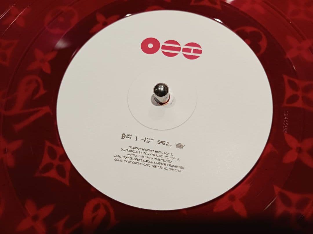 BTS Arirang Vinyl LP 2026 K-Pop Album 14 Tracks Red Color Disc Pre-owned