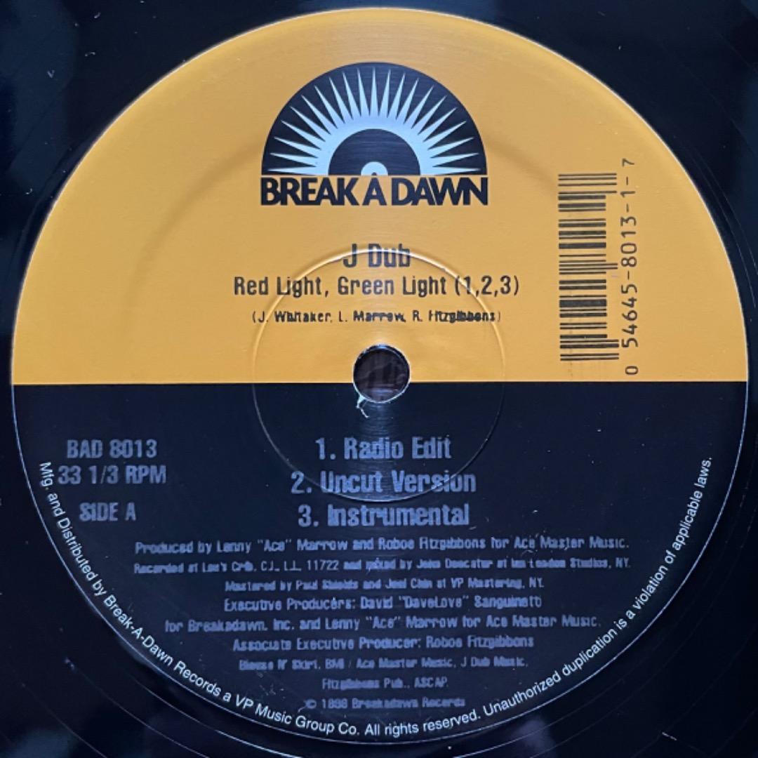 J Dub - Red Light, Green Light / Swingin' Thru Ya Town 12" Vinyl Hip Hop