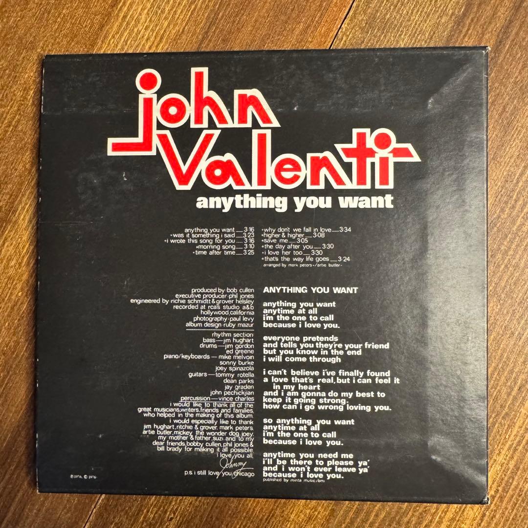 John Valenti - Anything You Want CD Japan Press Mini LP Paper Sleeve