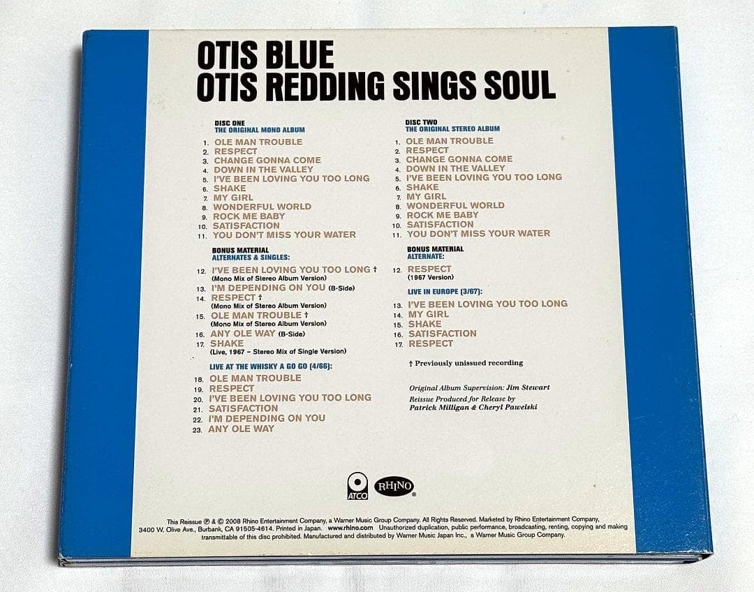Otis Redding - Otis Blue / Otis Redding Sings Soul 2CD Japan Press w/ OBI 2008
