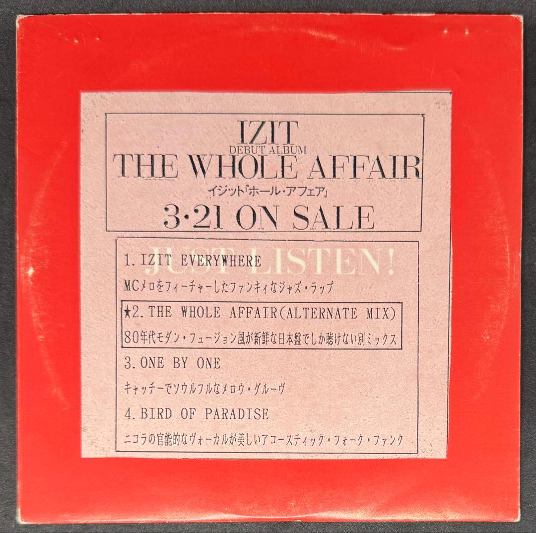 IZIT The Whole Affair Japan Promo CD Single Rare Japan Pressing