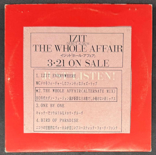 IZIT The Whole Affair Japan Promo CD Single Rare Japan Pressing