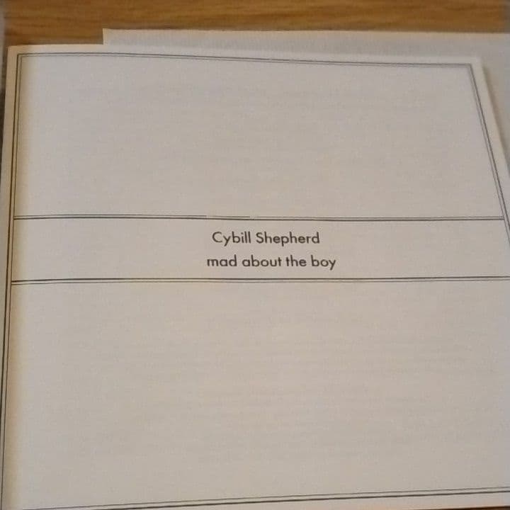 Cybill Shepherd Mad About The Boy CD 2003 Japan Pressing Stan Getz K2 Mastering