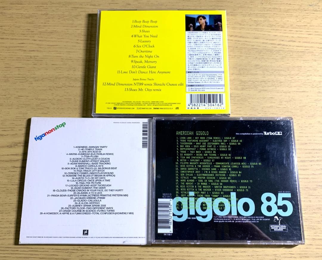 Tiga CD Bundle: Ciao! Japan Press w/ OBI, American Gigolo, & Non Stop Mix CD