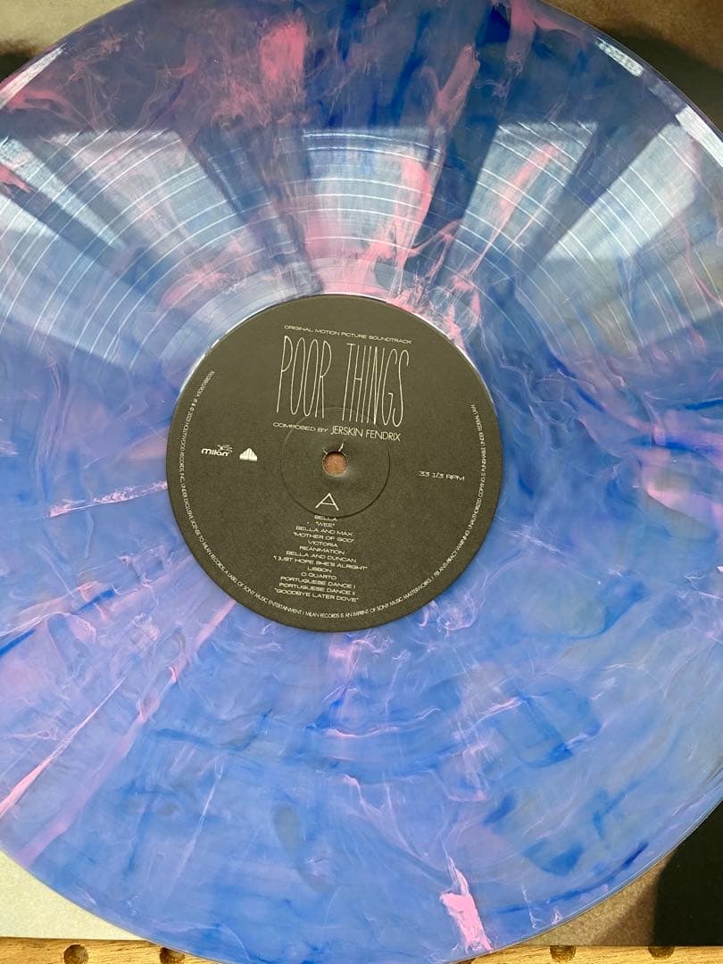 Jerskin Fendrix - Poor Things Soundtrack LP Vinyl Blue & Pink Marble Limited