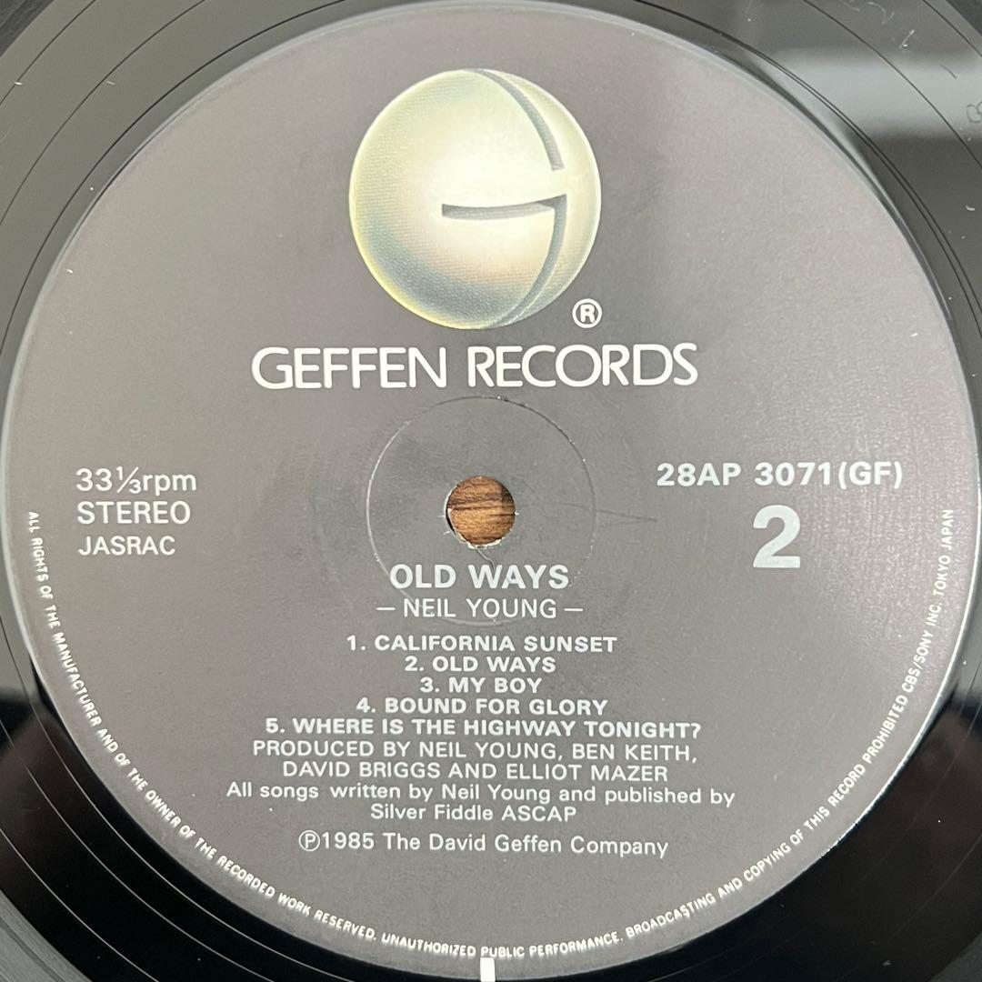 Neil Young - Old Ways LP Japan 1985 Geffen 28AP3071 Country Rock w/ Obi