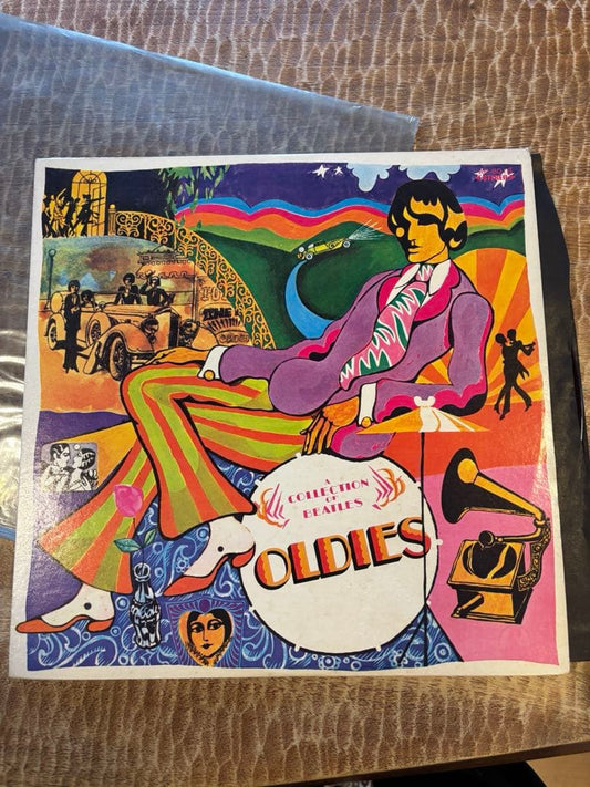Beatles Oldies Red LP Colorful Artwork Used | Japansoundstore