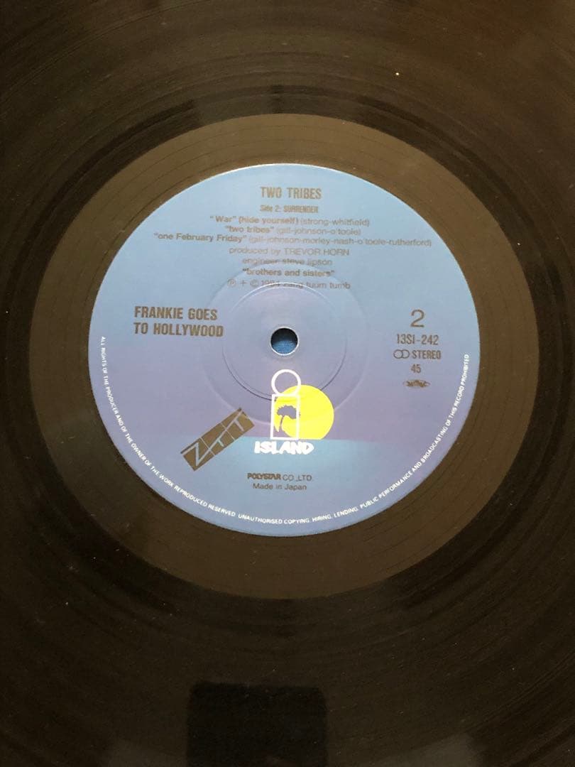 Frankie Goes To Hollywood - Two Tribes 12" EP Japan Pressing 1984 ZTT 13SI-242