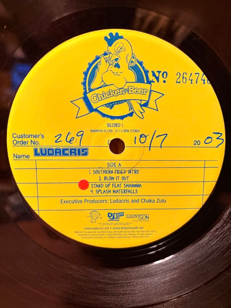 Ludacris - Chicken-N-Beer 2LP Vinyl Original 2003 US Pressing Hip Hop
