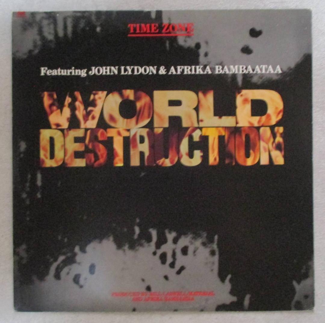 Time Zone World Destruction 12" Vinyl John Lydon Afrika Bambaataa Japan Import