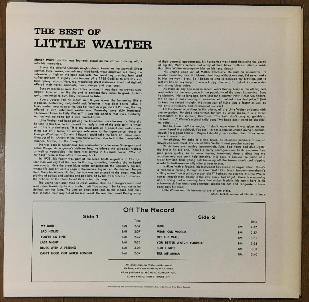 Little Walter - The Best Of Little Walter LP Japan 1983 P-Vine Blues Vinyl