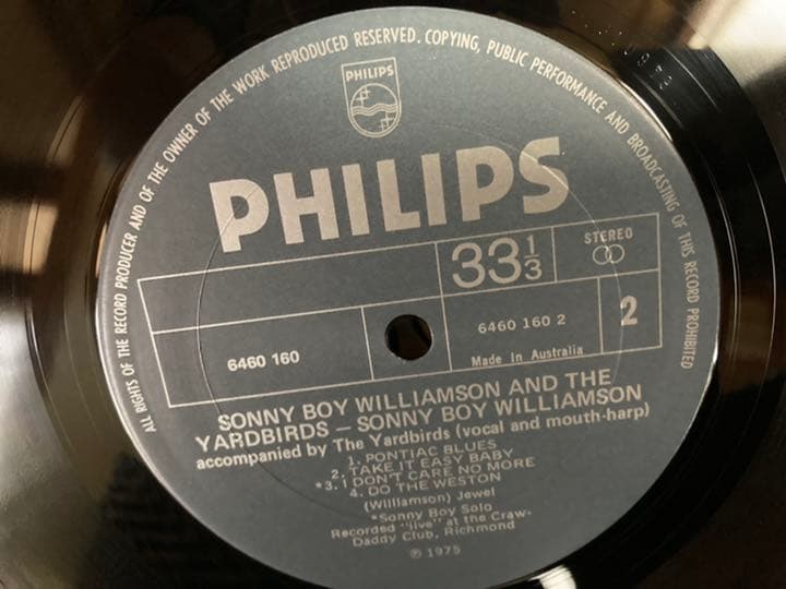 Sonny Boy Williamson & The Yardbirds Vinyl Record UK Edition Used 7"  White | Japansoundstore