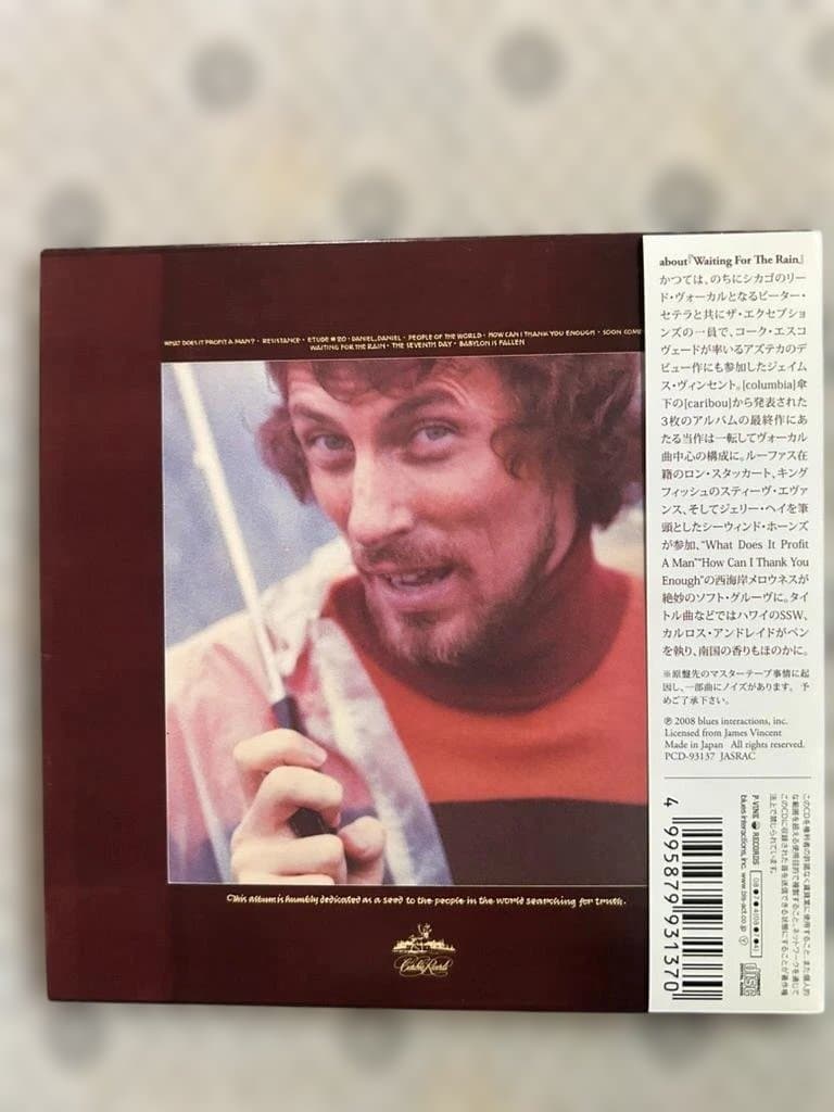 James Vincent Waiting For The Rain Japan CD Mini LP Paper Sleeve with OBI 2008