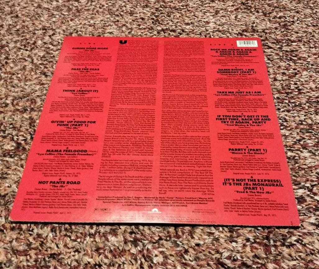 Various - James Brown's Funky People Vinyl LP Funk Soul Comp Polydor 1986