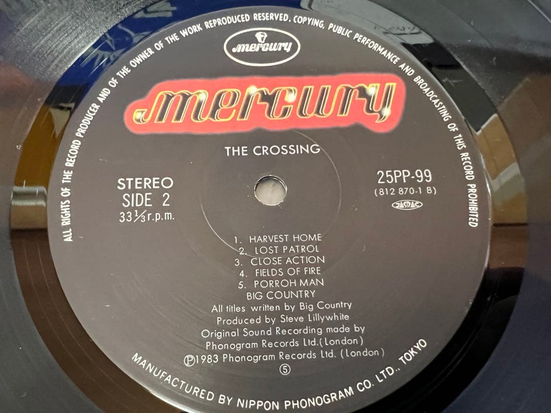 Big Country - The Crossing Vinyl LP 1983 Japan Pressing with Obi Strip Liner