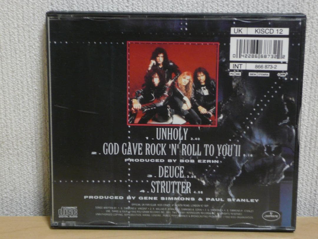 KISS Unholy CD Single Collectors' Double Pack UK Press KISCD12 Limited Edition