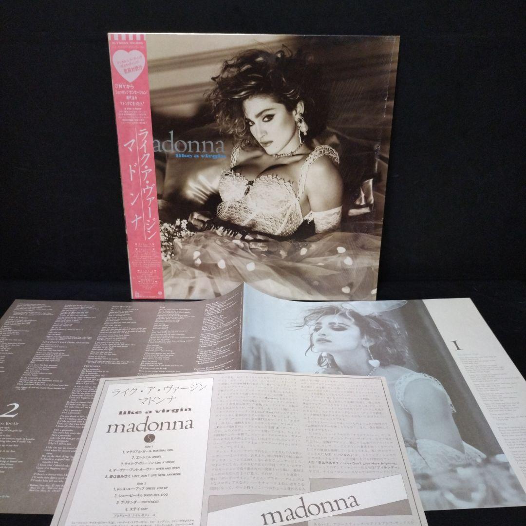 Madonna Like A Virgin Vinyl LP Japan Original 1984 Pressing with Obi Insert