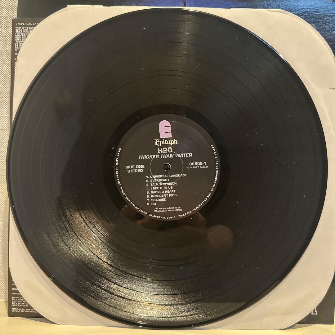 H2O Thicker Than Water Vinyl LP 1997 Epitaph Records Hardcore Punk