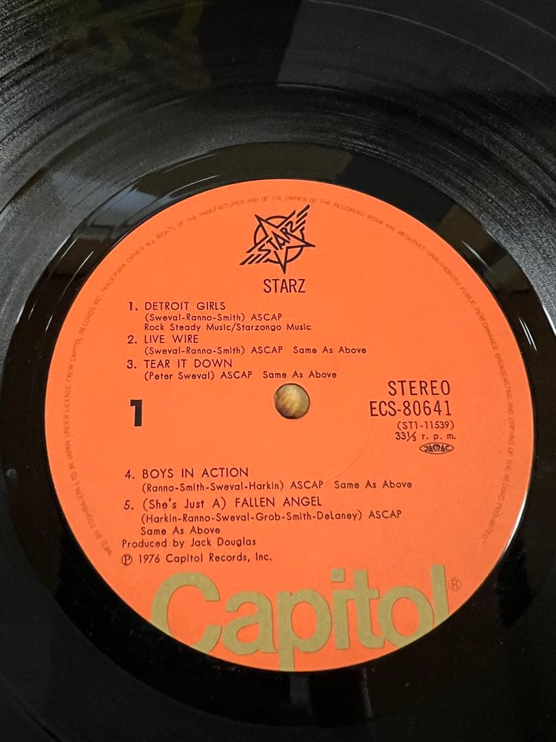 STARZ Self-Titled 1976 Japan LP ECS-80641 Hard Rock Power Pop Vinyl Record