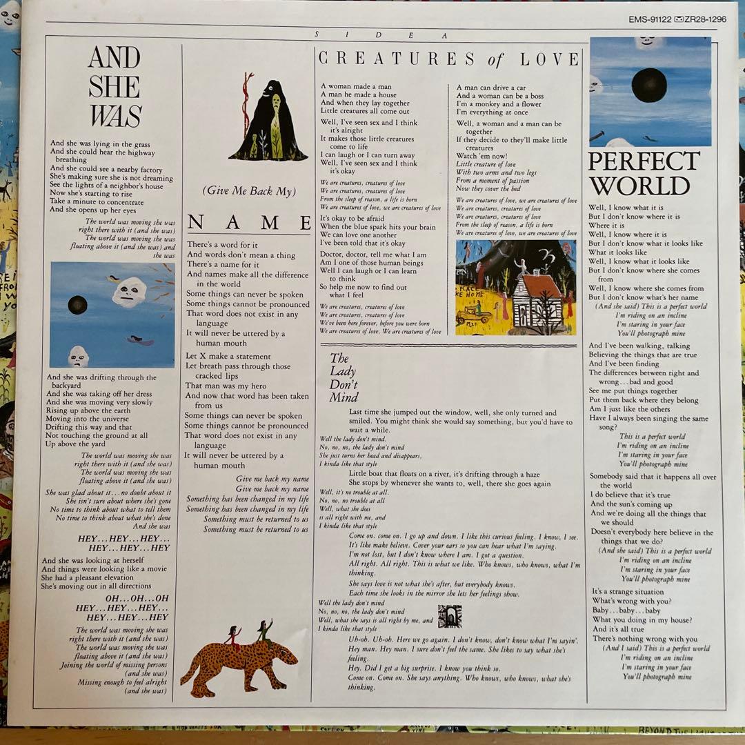 Talking Heads Little Creatures 1985 Japan Vinyl LP W/ Insert New Wave Original
