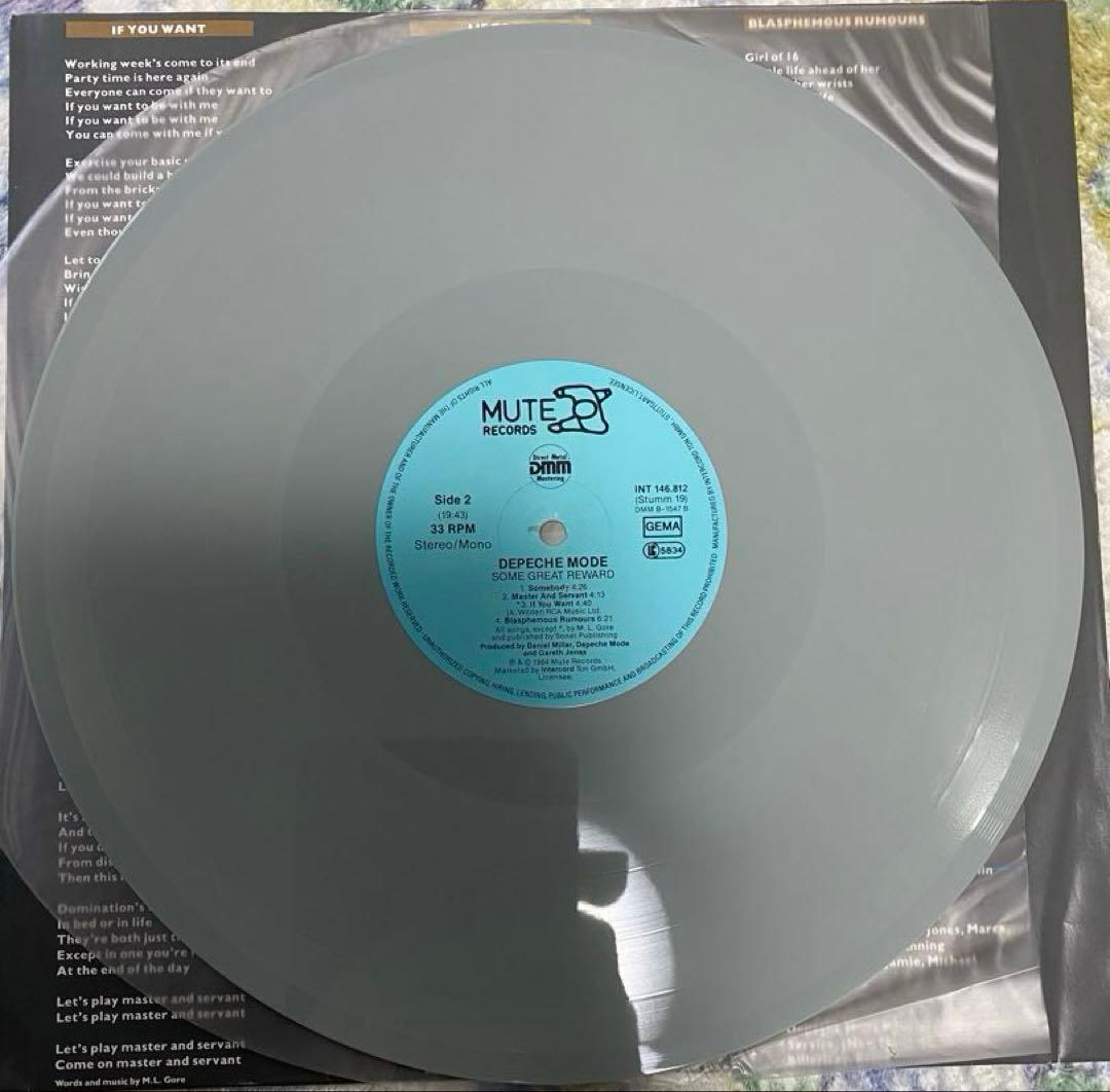 Depeche Mode Some Great Reward LP Grey Color Vinyl Import West Germany 1984