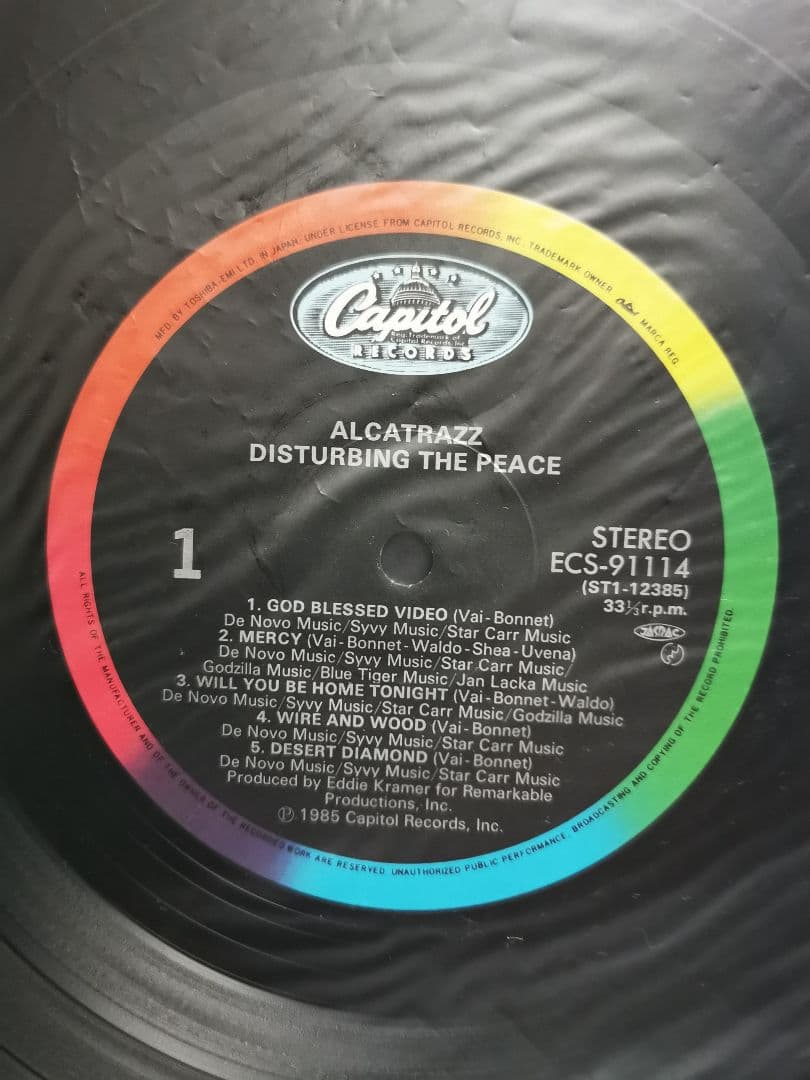 Alcatrazz - Disturbing The Peace LP Japan Pressing With Obi Metal Hard Rock