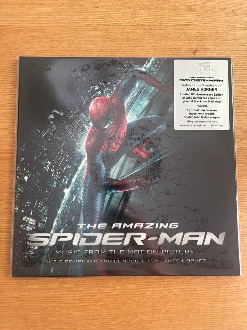 The Amazing Spider-Man Soundtrack James Horner 2LP Green/Black Marble Vinyl Ltd