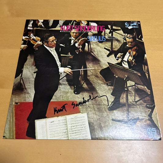 Kurt Sanderling Signed LP Sibelius Symphonies 5 & 3 Berliner Sinfonie Japan