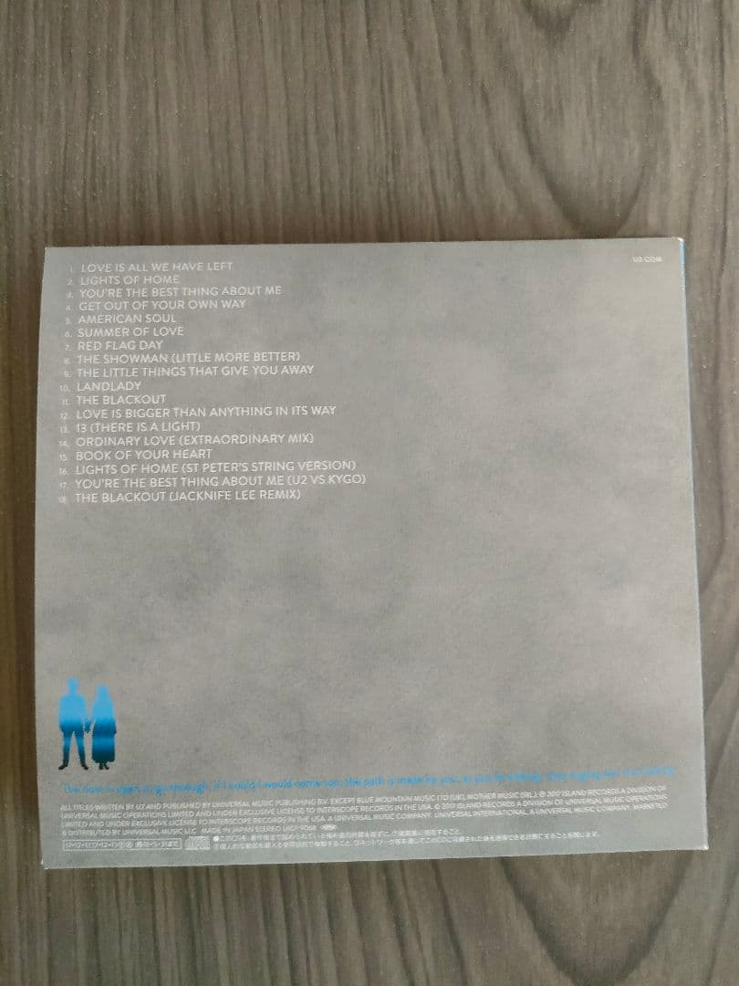 U2 Songs of Experience CD Japan Press with OBI Limited Digipak 2017