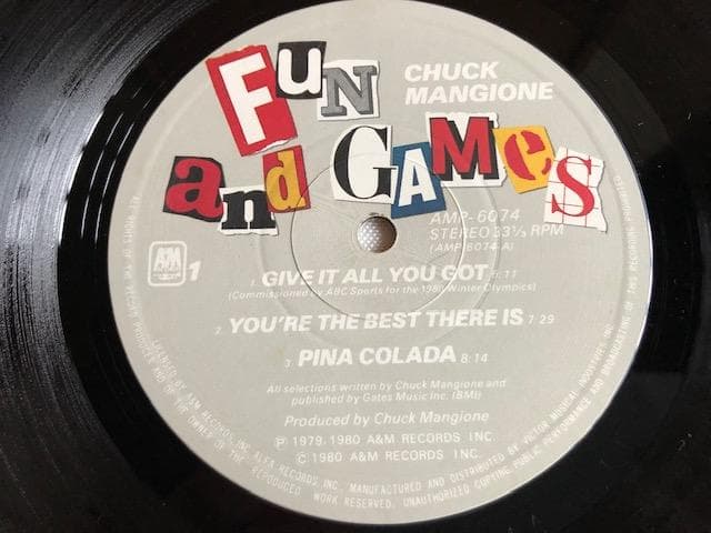 Chuck Mangione Fun and Games Japan LP Vinyl Record with Obi Included