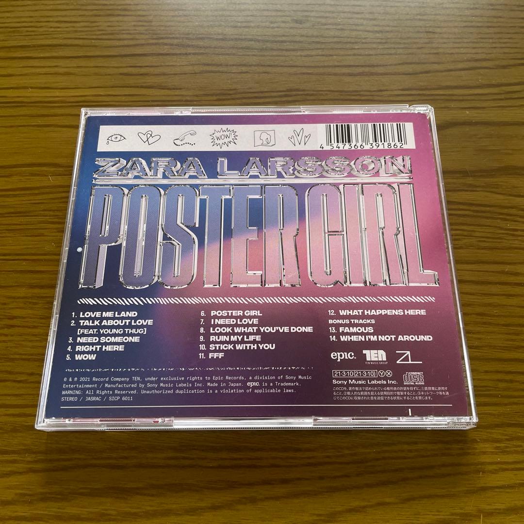 Zara Larsson Poster Girl CD Japan Press Limited Edition with Bonus Tracks 2021