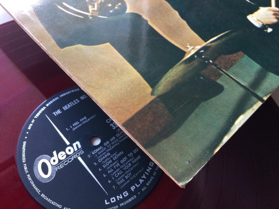 The Beatles No.5 Japan Red Vinyl LP Odeon OR-7103 Rare Colored Disc