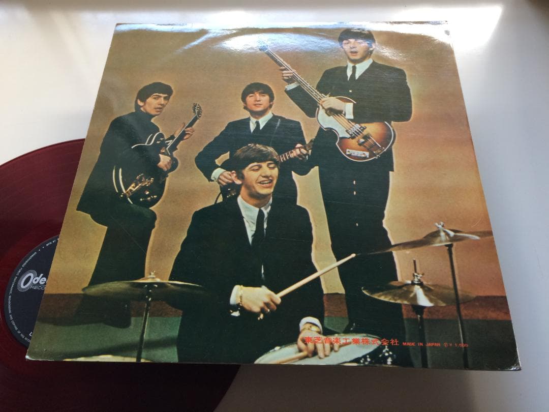 The Beatles No.5 Japan Red Vinyl LP Odeon OR-7103 Rare Colored Disc