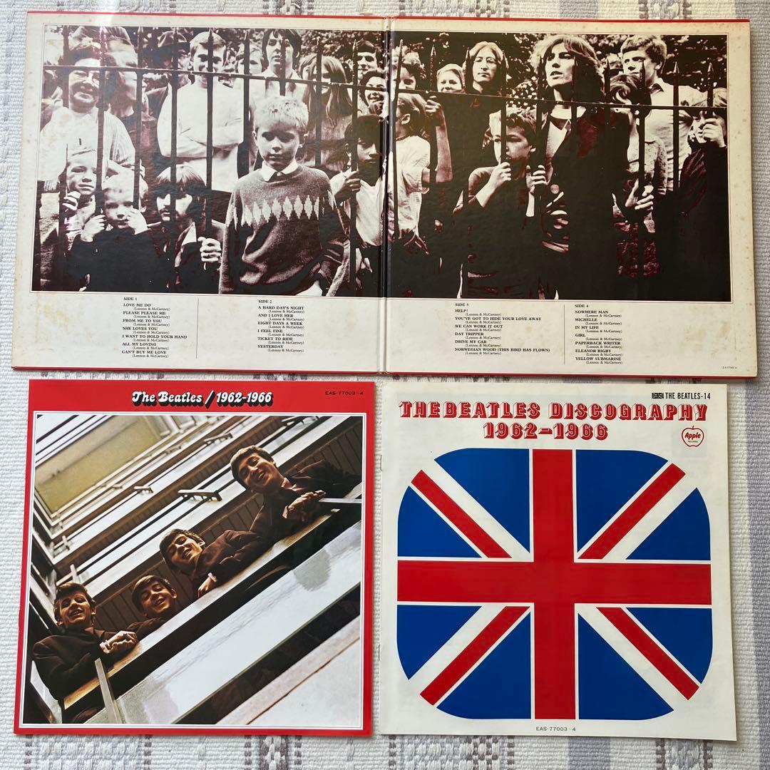 The Beatles 1962-1966 Double LP Red Vinyl Discography 23 Songs Used | Japansoundstore