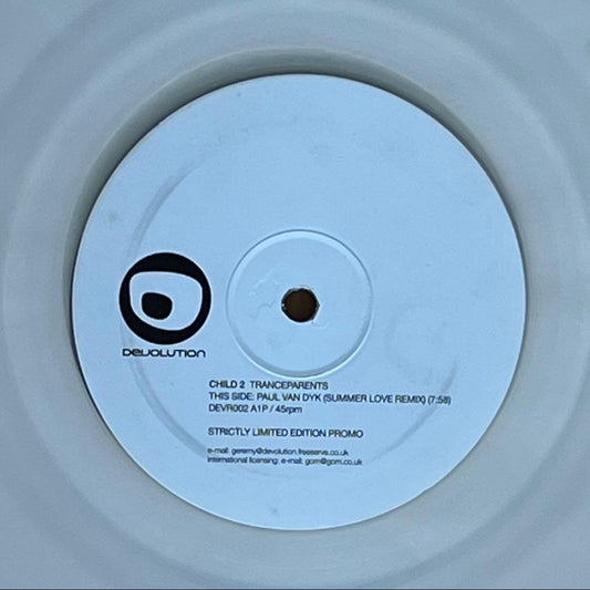 Tranceparents - Child 2 (Paul van Dyk Remix) Clear Vinyl 12" Promo Electronic