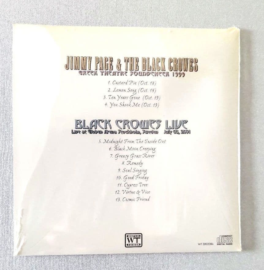 Jimmy Page & The Black Crowes CD Greek Theatre Soundcheck 1999 Promo Japan Press