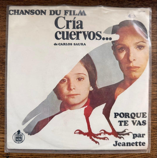 Jeanette - Porque Te Vas 7" Vinyl Single Clear Wax Cría Cuervos Soundtrack
