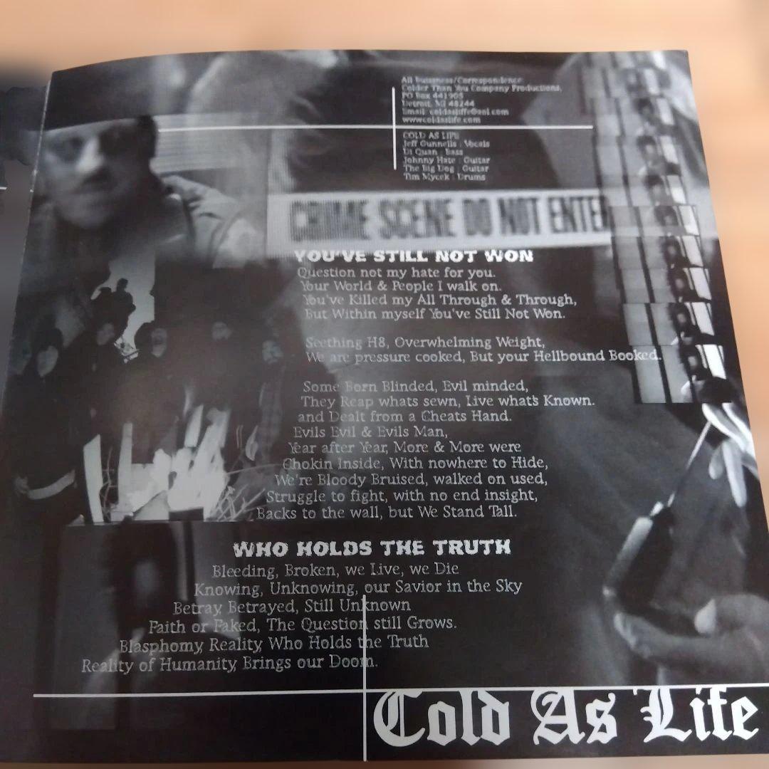 Ringworm / Cold As Life Split 7" EP White Vinyl Stillborn Records Hardcore