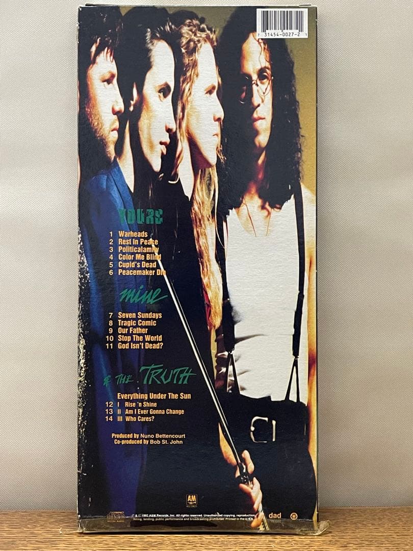 Extreme III Sides to Every Story 1992 US Import Long Box Tall Case Empty
