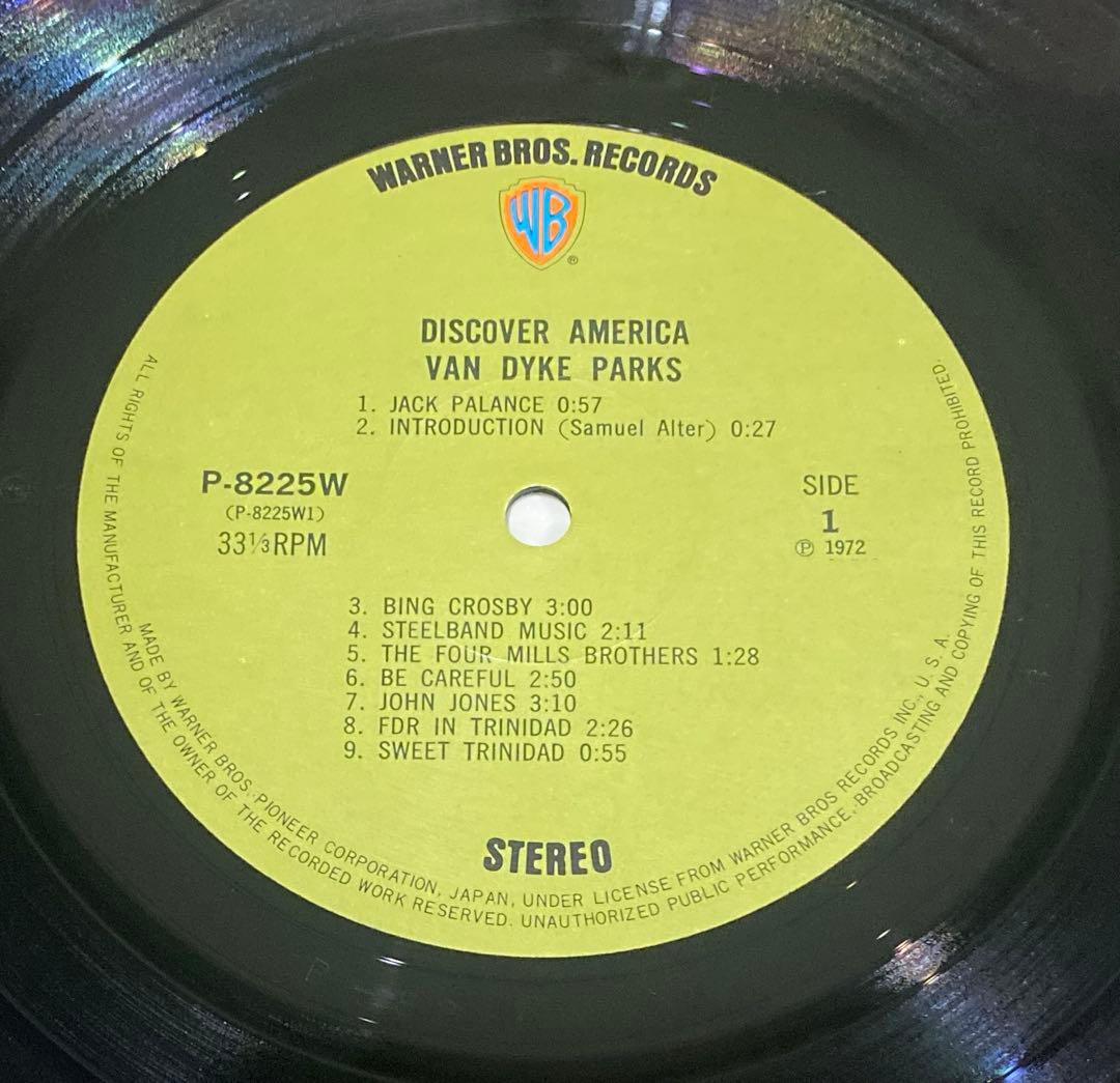 Van Dyke Parks - Discover America, Japan 1972 Vinyl LP, Warner-Pioneer Green Lab