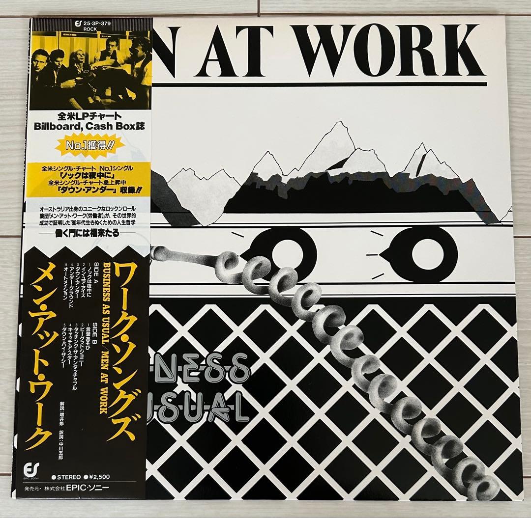 MEN AT WORK Business As Usual LP Japan 1982 25-3P-379 w/ Obi + Insert