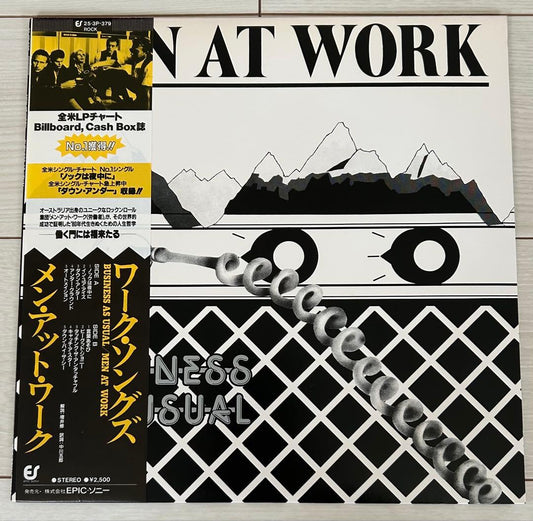 MEN AT WORK Business As Usual LP Japan 1982 25-3P-379 w/ Obi + Insert