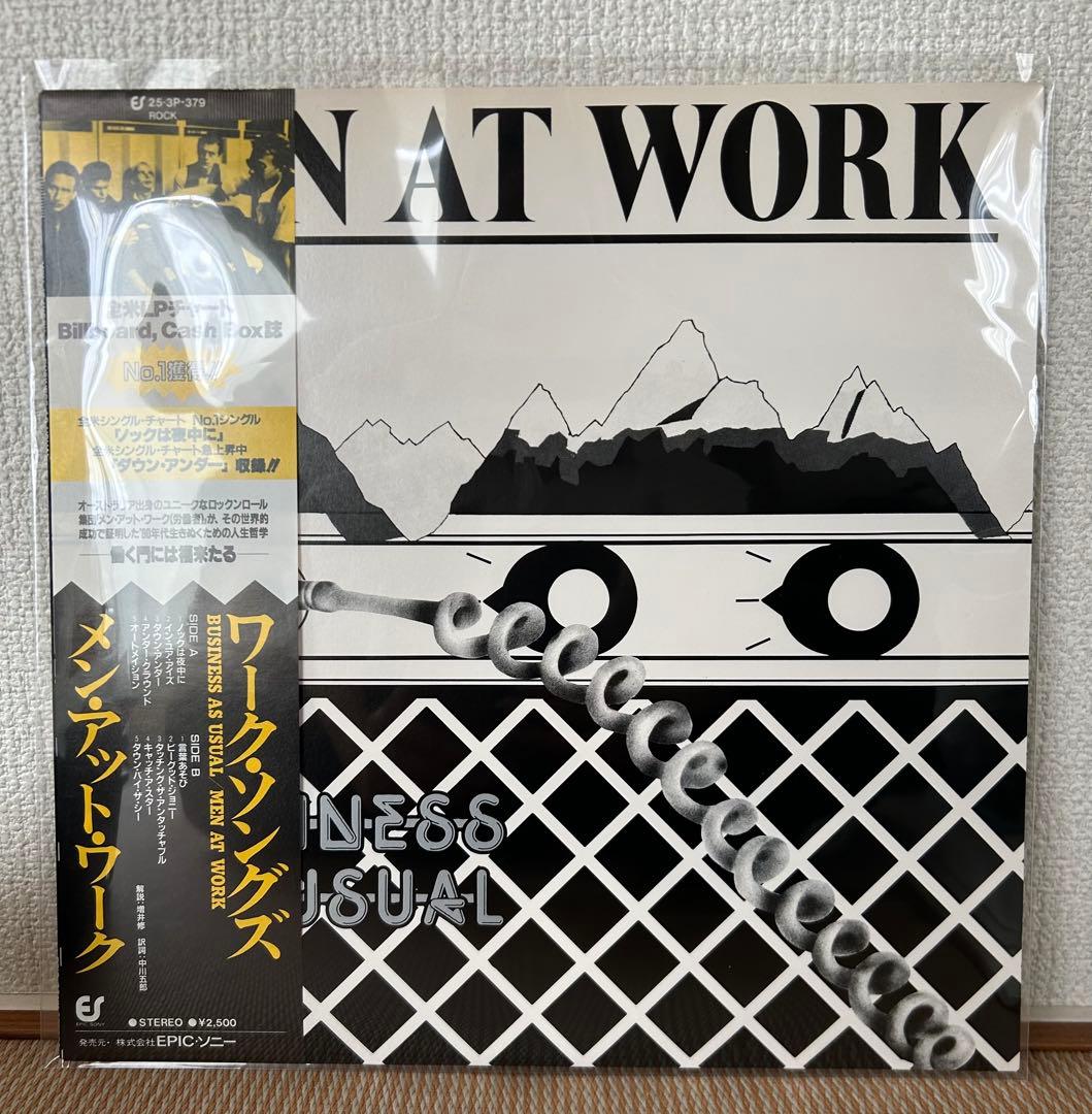 MEN AT WORK Business As Usual LP Japan 1982 25-3P-379 w/ Obi + Insert