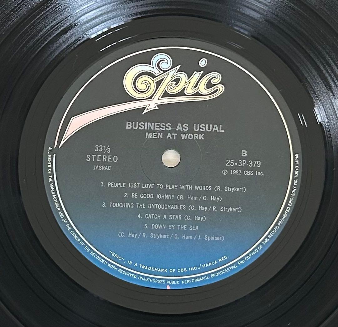 MEN AT WORK Business As Usual LP Japan 1982 25-3P-379 w/ Obi + Insert