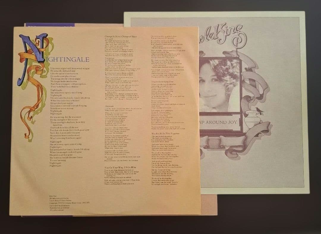 Carole King Wrap Around Joy LP Japan Original Vinyl Record with Obi & Insert
