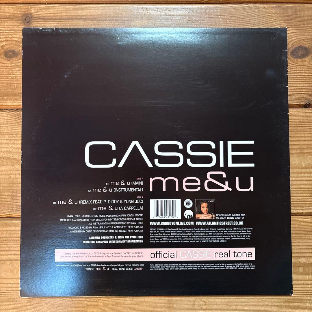 Cassie - Me & U 12" Single 2006 Bad Boy Records R&B Vinyl